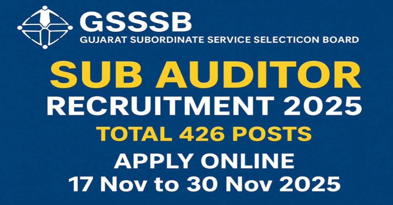 GSSSB Sub Auditor & Auditor Recruitment 2025