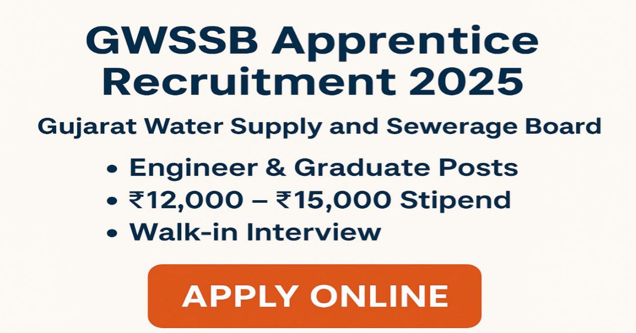 GWSSB Vadodara Apprentice Recruitment 2025