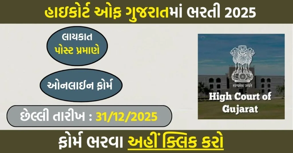 Gujarat High Court Court Attendant Recruitment 2025