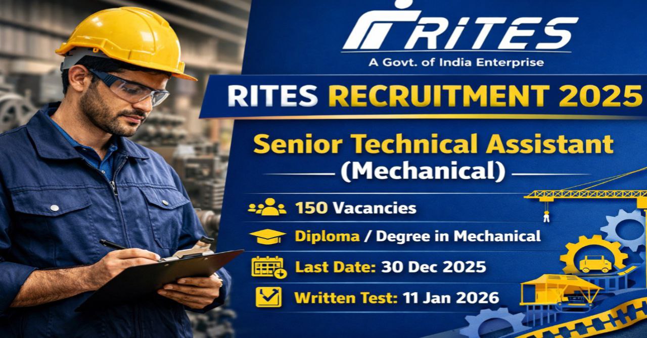 RITES Senior Technical Assistant Recruitment 2025