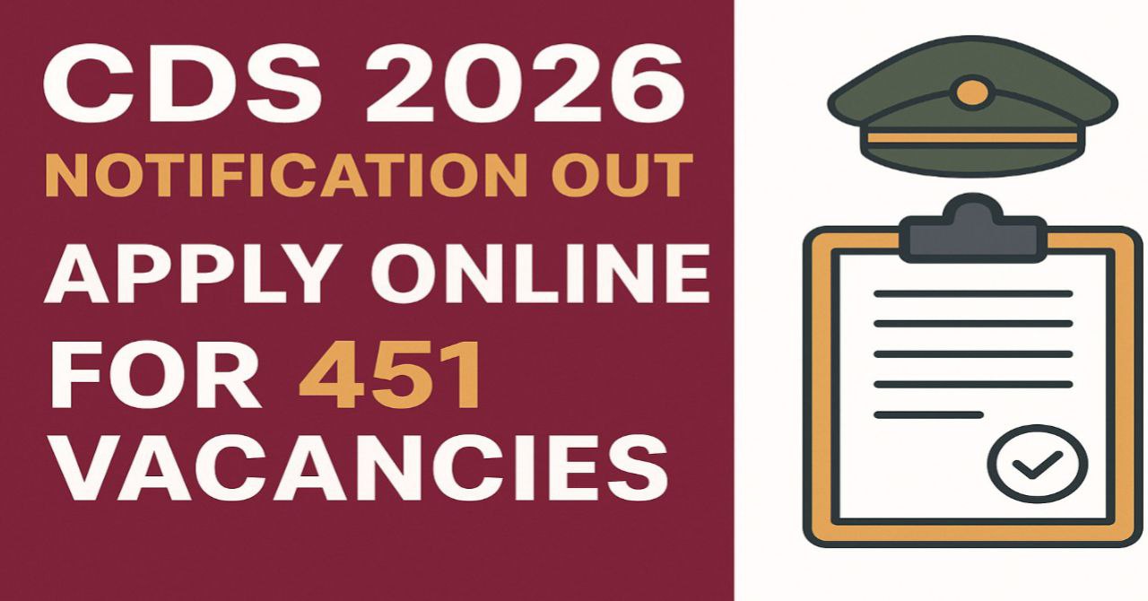 UPSC CDS 1 Notification 2026