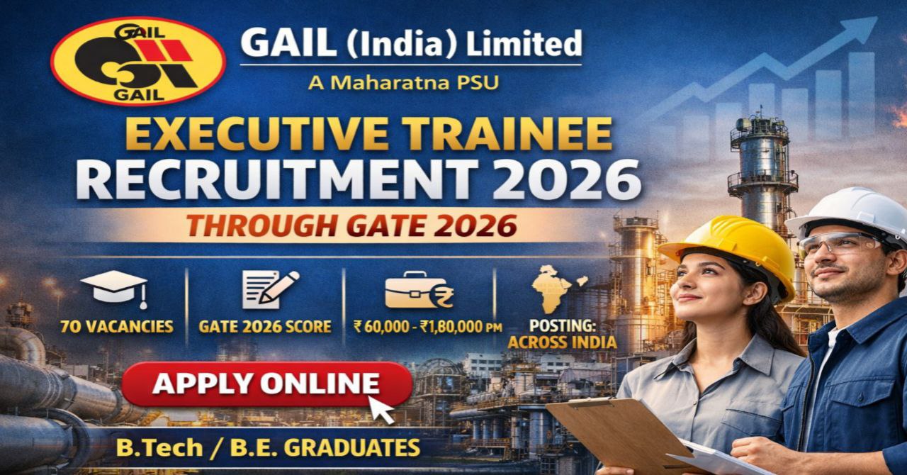 GAIL Limited Executive Trainee Recruitment 2026