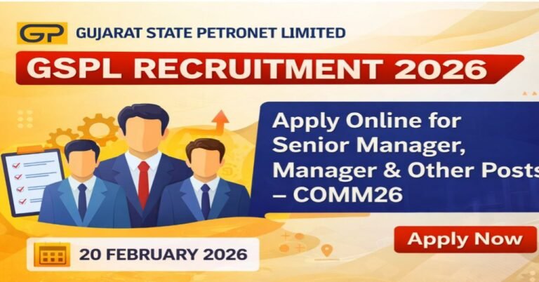 GSPL Recruitment 2026: Notification for Commercial Posts Apply Online ...